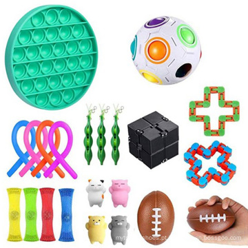 Infantil anti estresse futebol mole brinquedo brinquedo de silicone, brinquedos sensoriais de bolhas, push put fidget brinquel